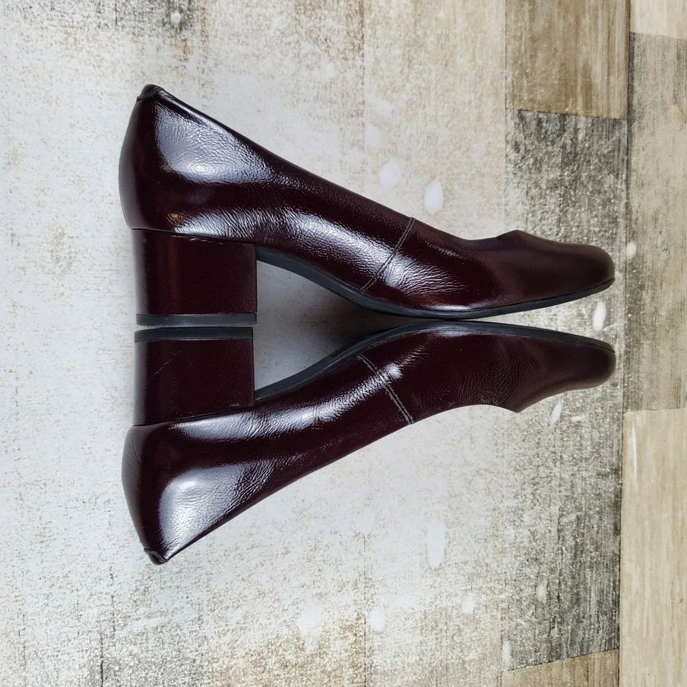 Marc Joseph Womens Dress Pumps Sz 6 Broad St Patent Slip On Block